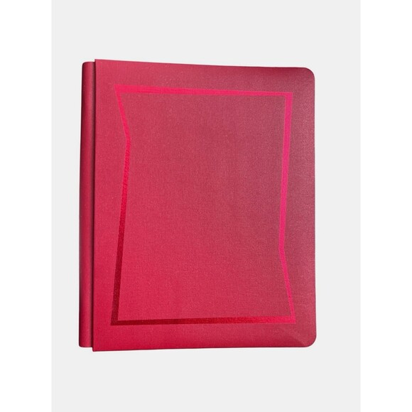 New Creative Memories 8 x10 Red Scrapbook Album Pages Paint Splotch Closed Spine - Picture 1 of 3